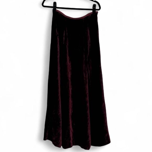 Ralph Lauren Dresses & Skirts - ralph lauren country vintage burgundy crushed velvet maxi skirt